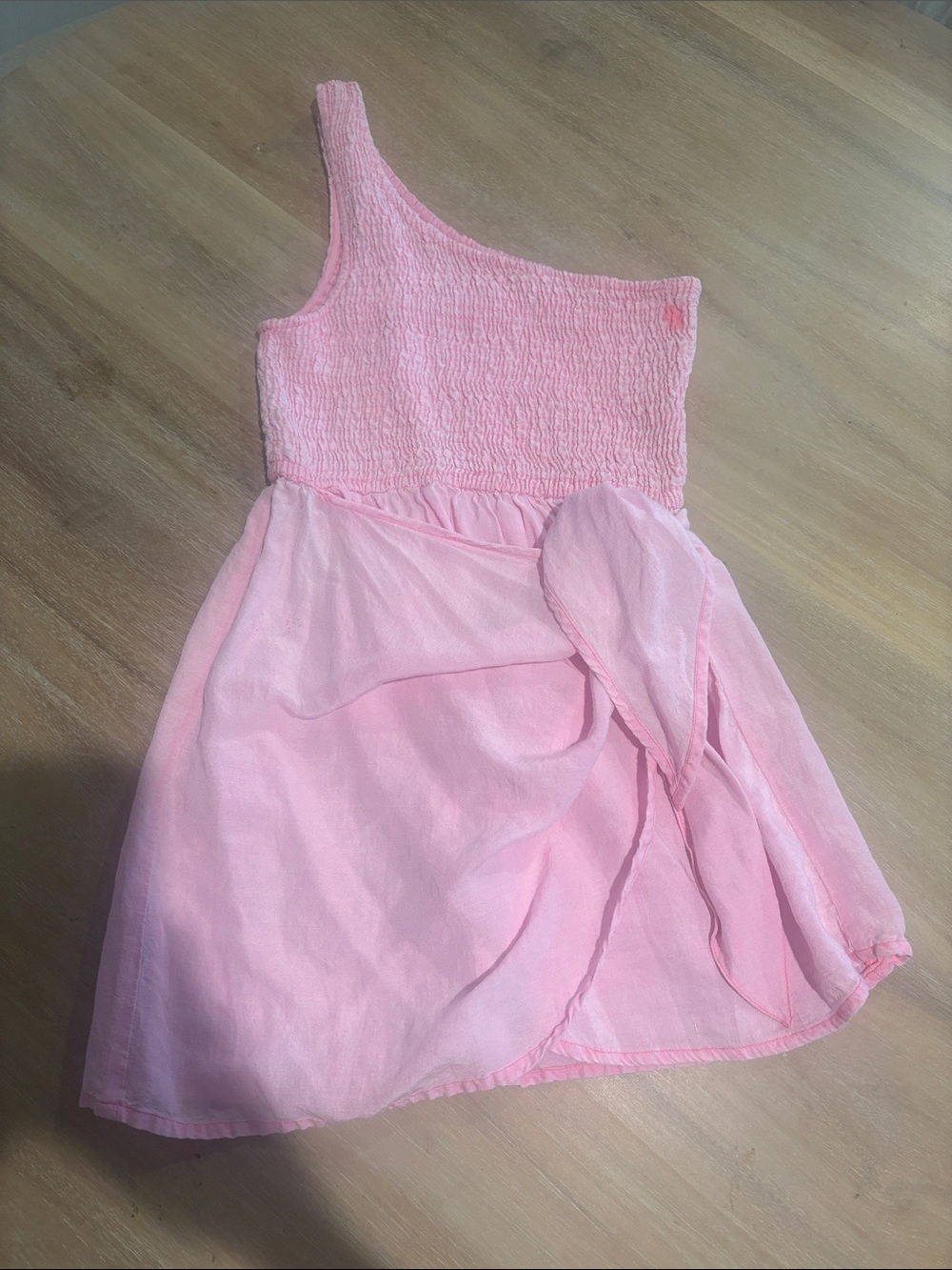 Pink One-Shoulder Dress
